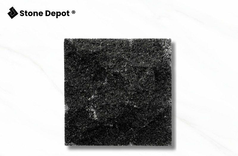 black-lava-stone-split-face-wet